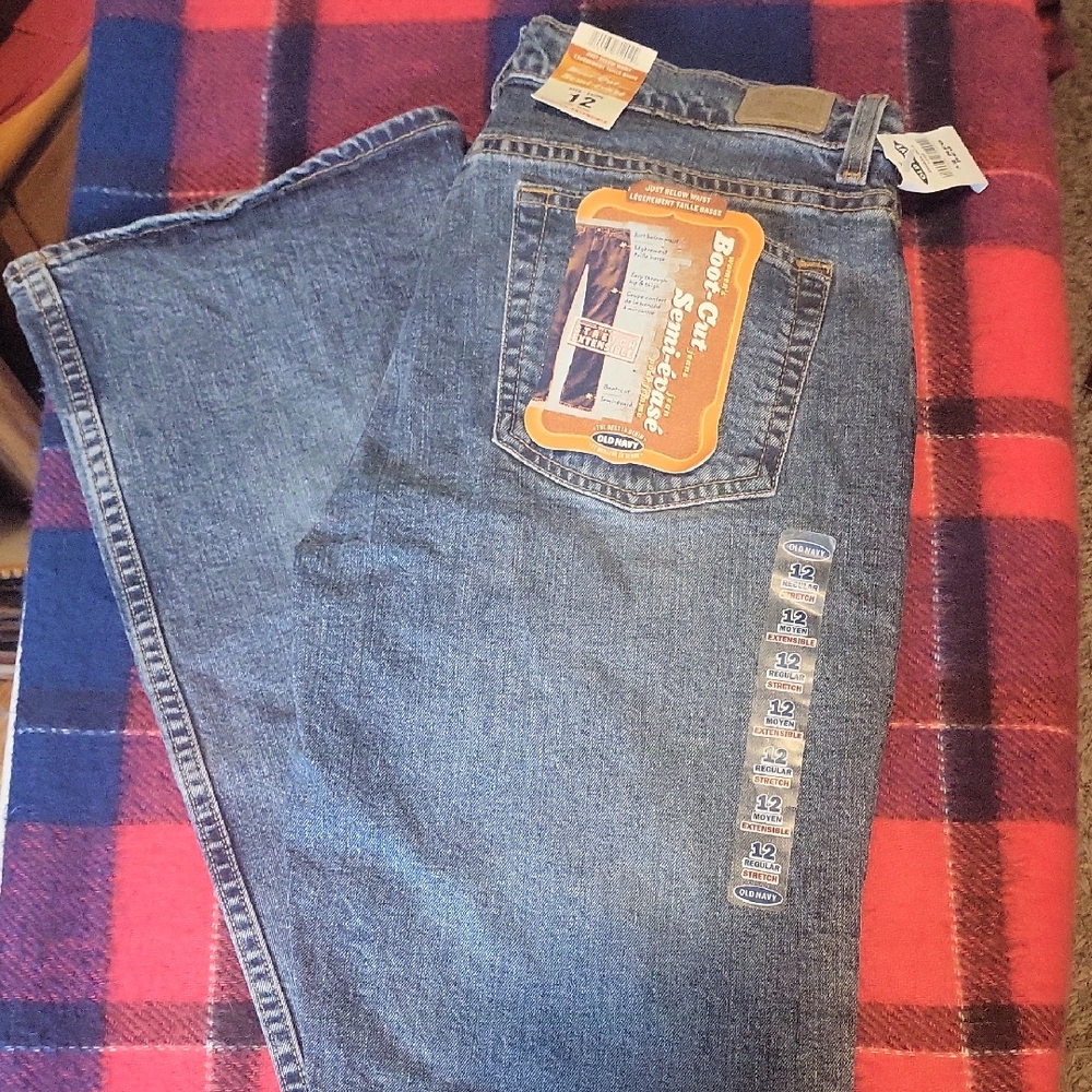 Old Navy Boot Cut Jeans, Size 12, NWT